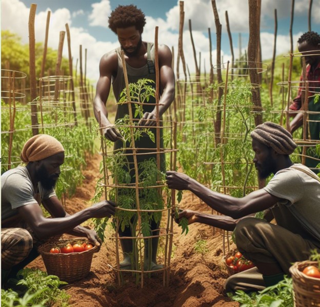 installing-tomato-cages