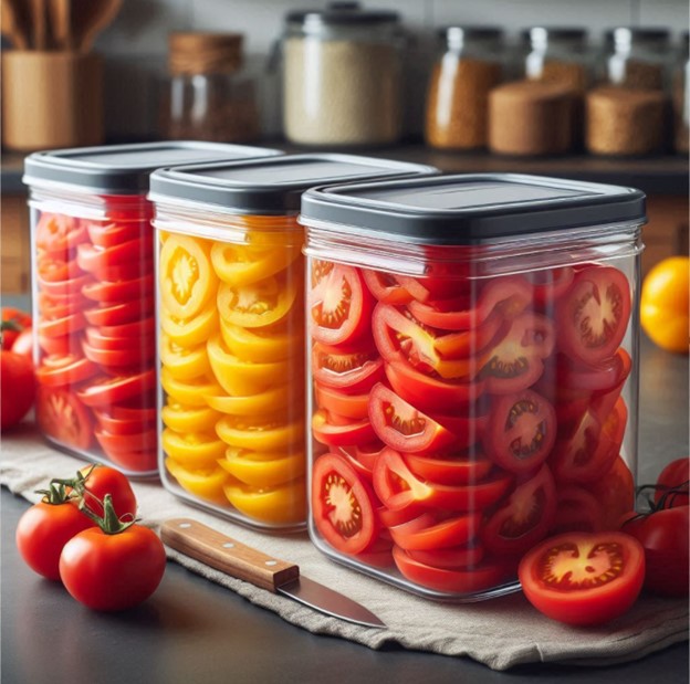 placing-tomatoes-in-airtight-containers