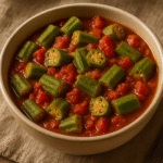 okra and tomatoes