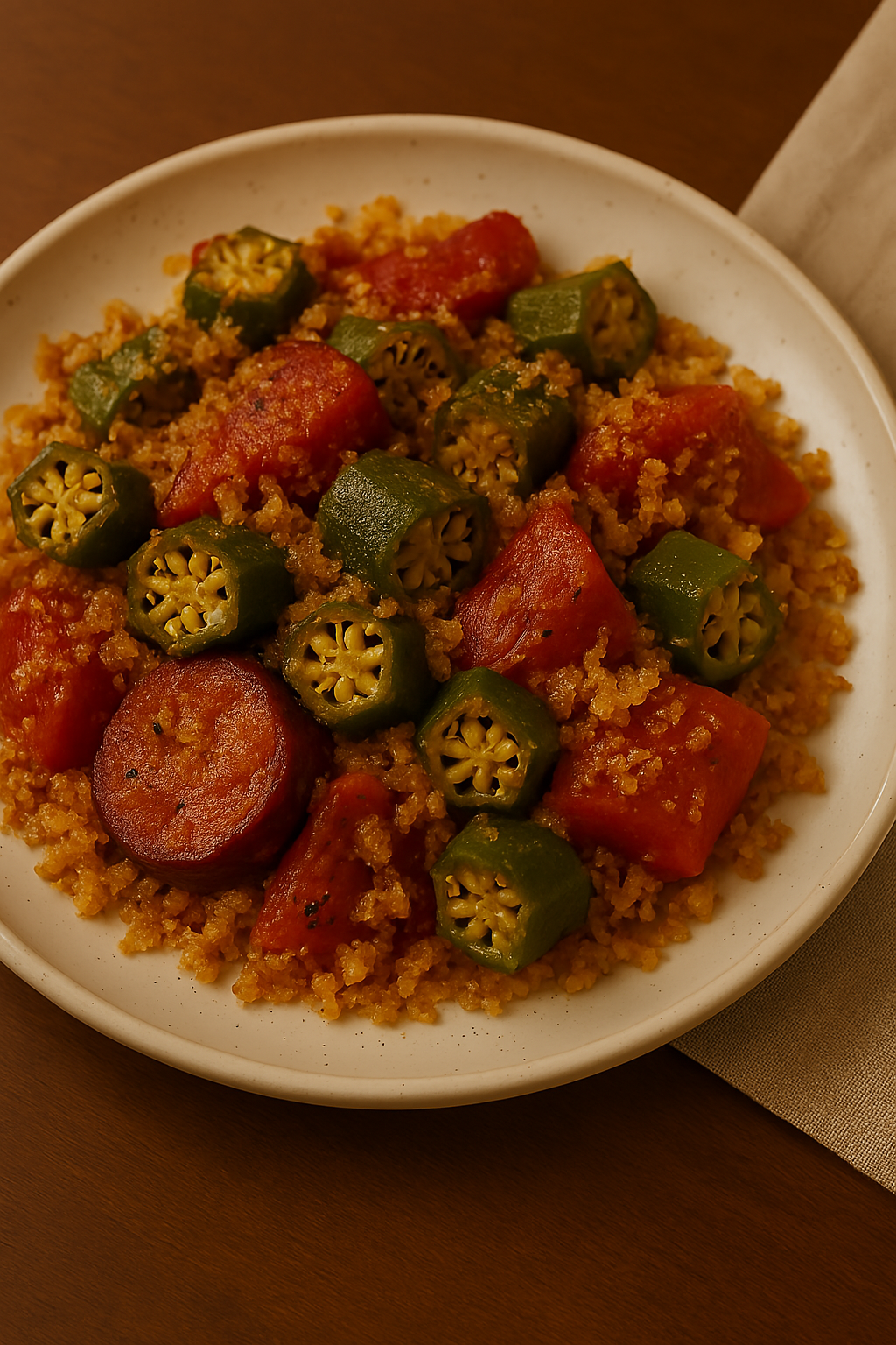 serve okra and tomato