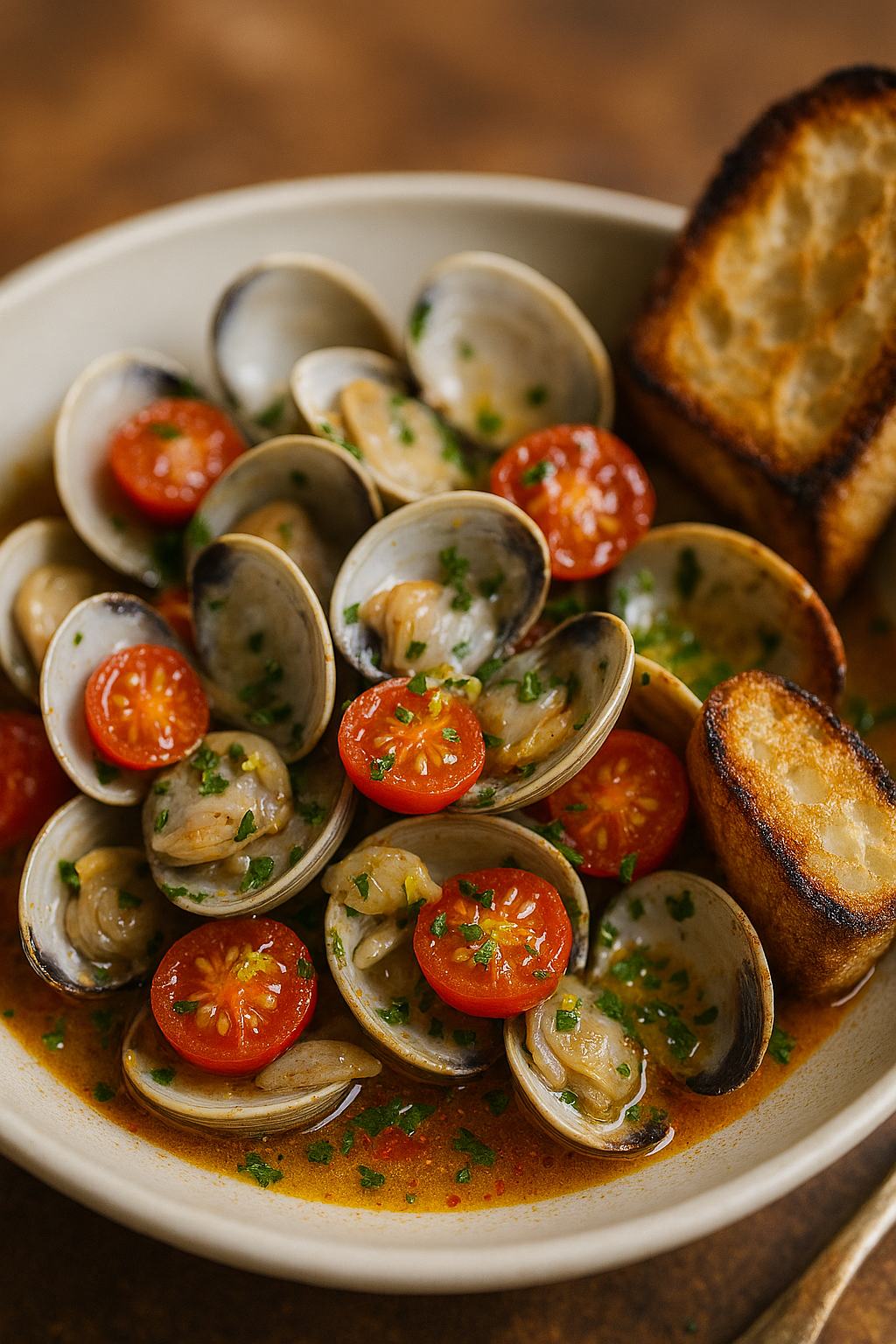 Steamed clams 