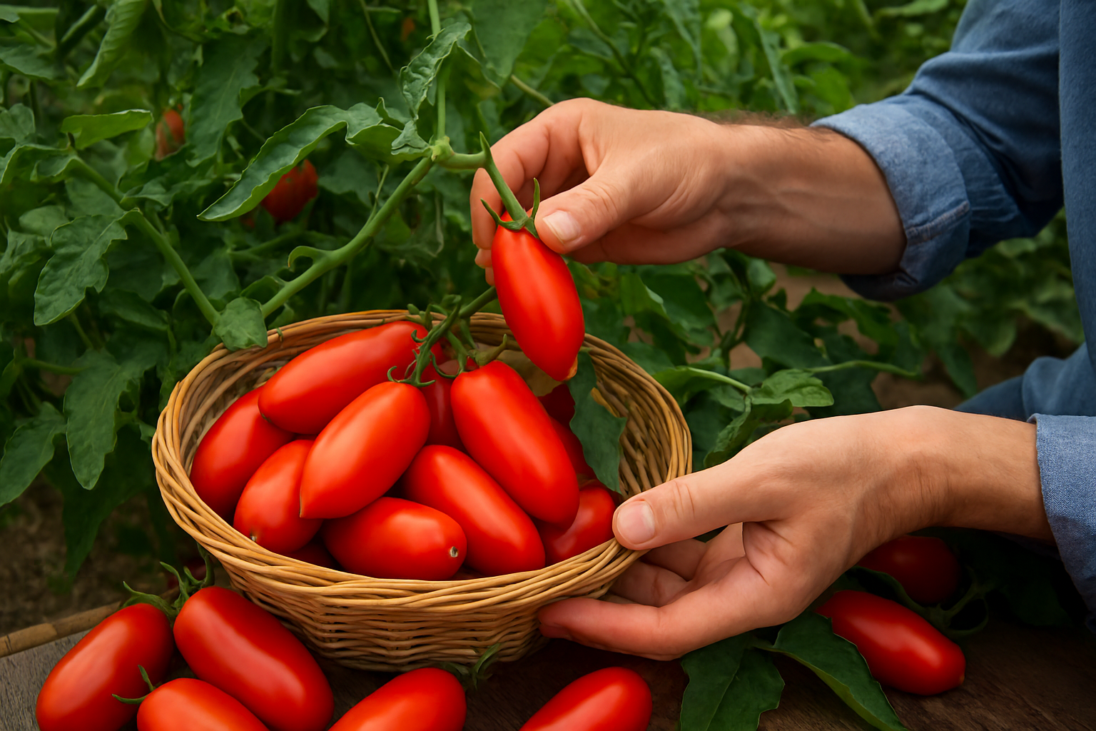 harvesting-san-mazano-tomatoes
