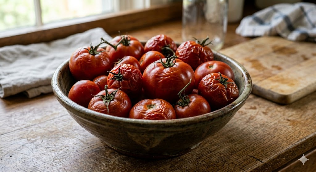 overripe tomatoes